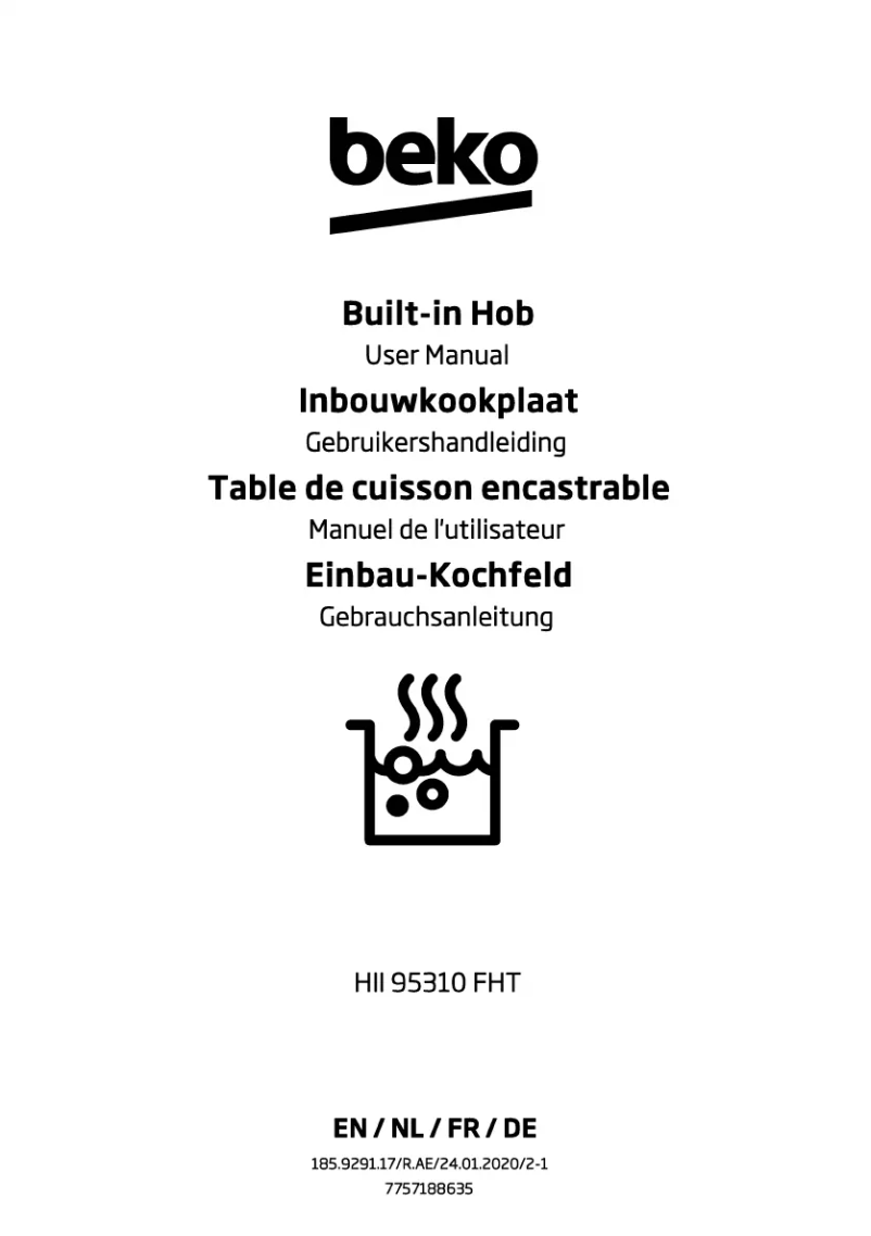 Image de la première page du manuel de l'appareil HII95310FHT