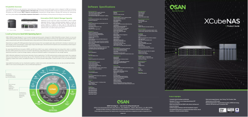 Page 1 de la notice Manuel utilisateur Qsan XCubeNAS 3000