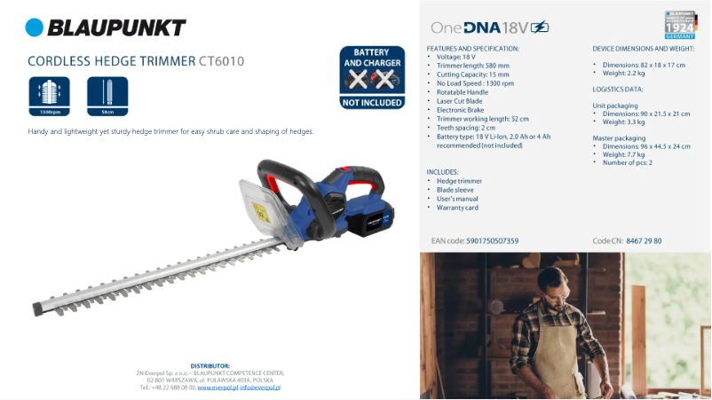 Page n°1 - Fiche technique Blaupunkt CT6010