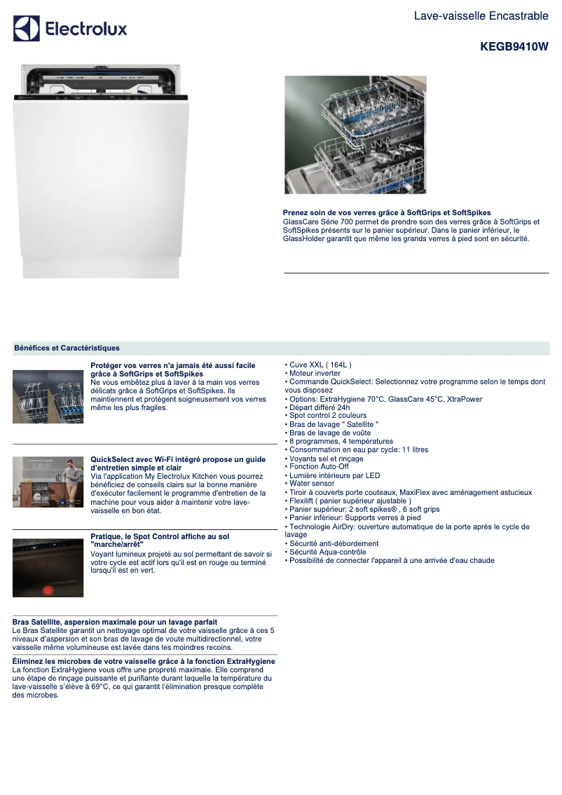 Page n°1 - Fiche technique Electrolux KEGB9410W