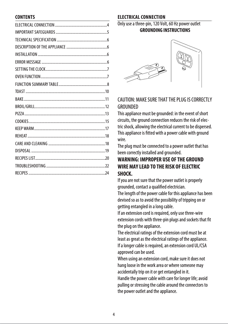 Image de la première page du manuel de l'appareil Livenza Digital Compact EO141040S