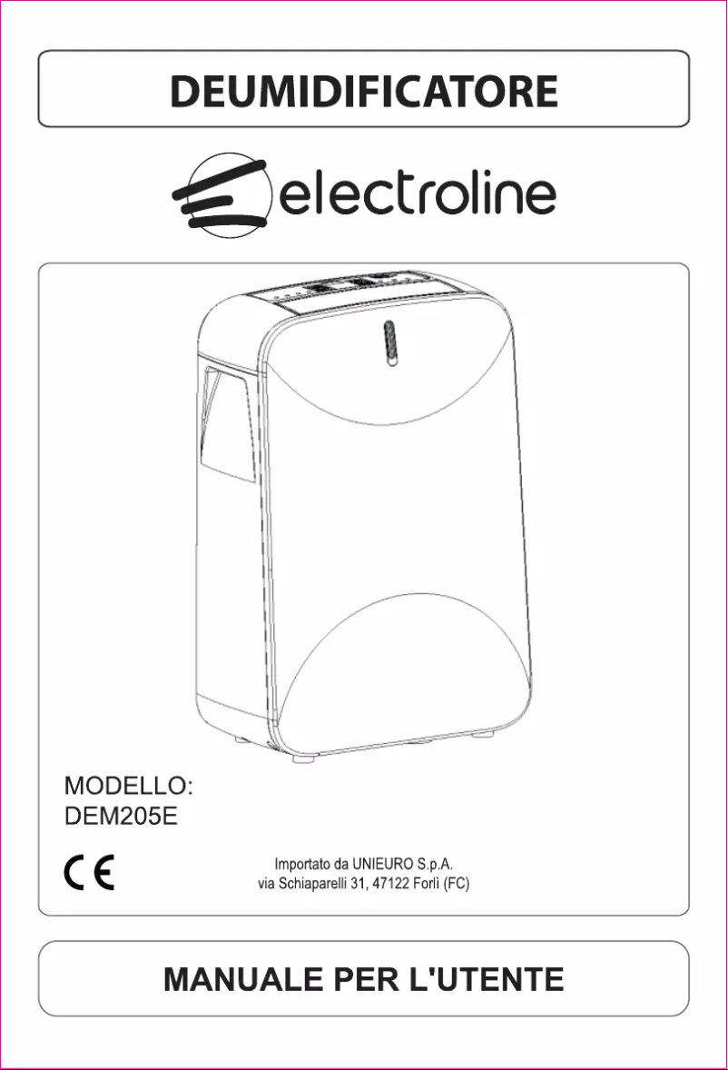 Page n°1 - Manuel utilisateur Electroline DEM-205E