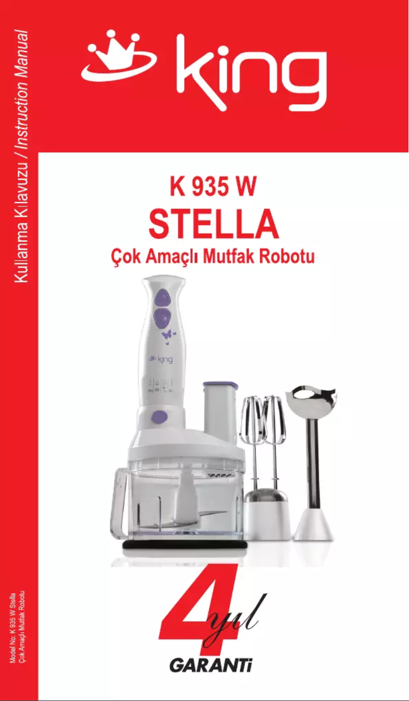 Page 1 de la notice Manuel utilisateur King K-935-W