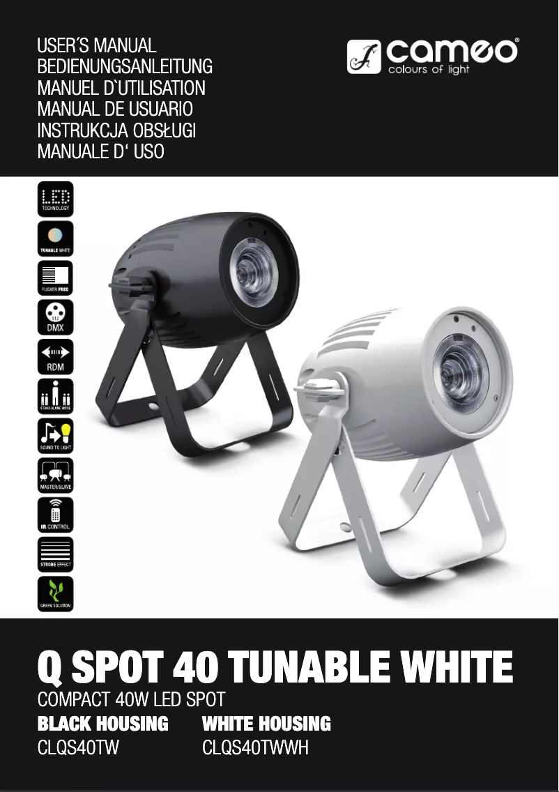 Image de la première page du manuel de l'appareil Q-Spot 40