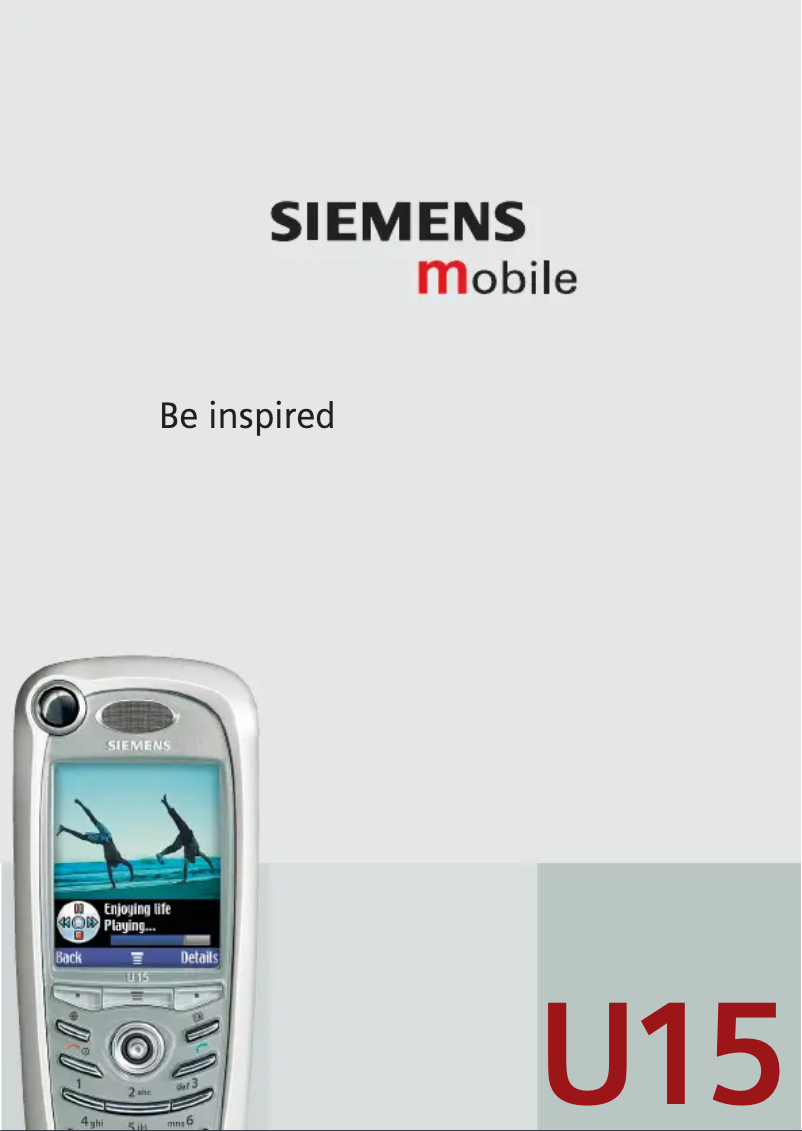 Page 1 de la notice Manuel utilisateur Siemens U15