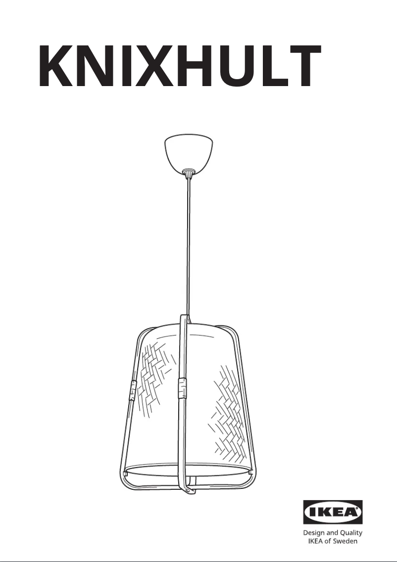 Page 1 de la notice Manuel utilisateur Ikea KNIXHULT 604.071.34