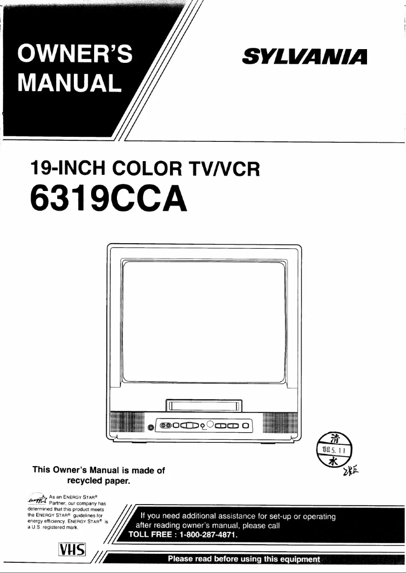 Image de la première page du manuel de l'appareil 6319CCA