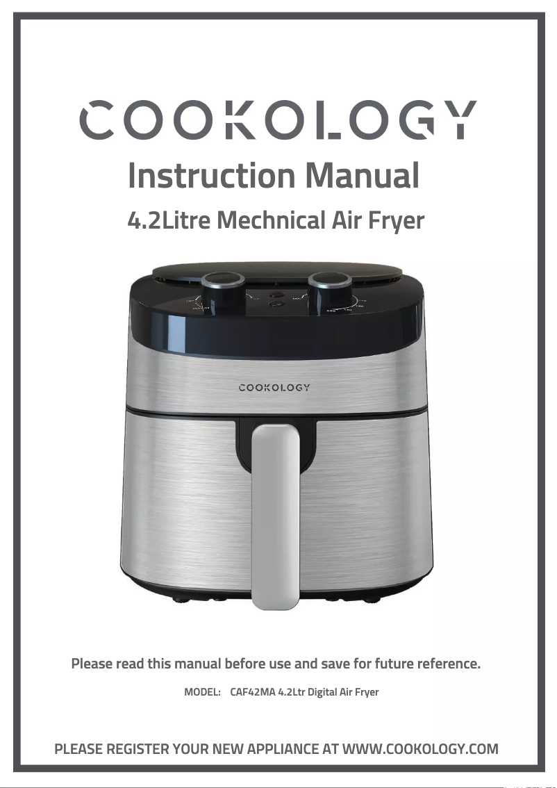 Page 1 de la notice Manuel utilisateur Cookology CAF42MA