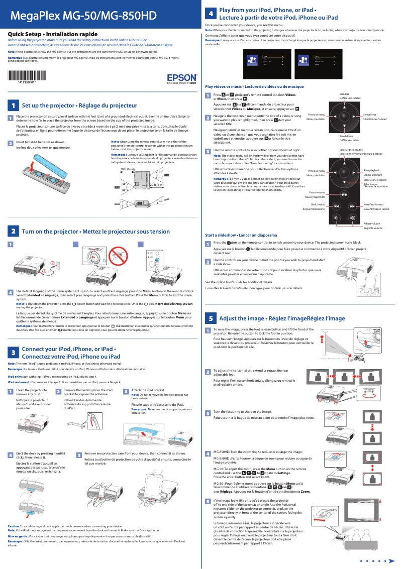 First page image of the manual for MegaPlex MG-850HD