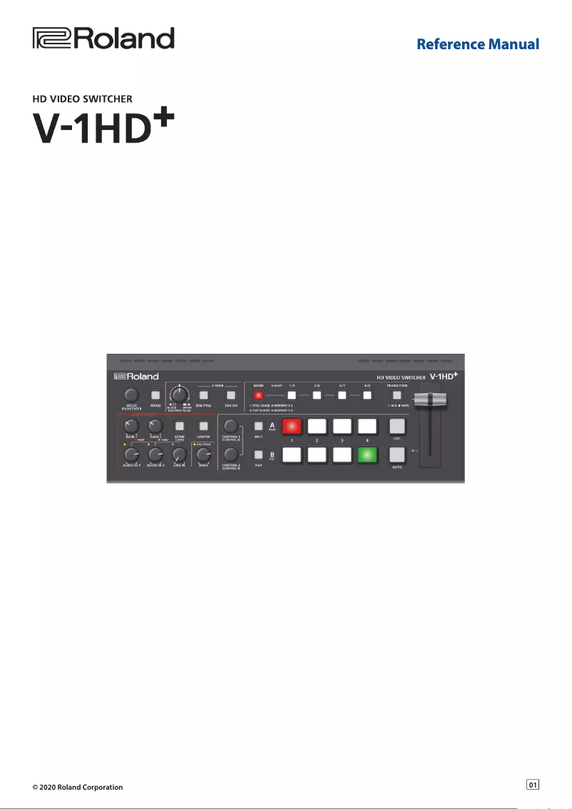 Page 1 de la notice Manuel utilisateur Roland V-1HD+