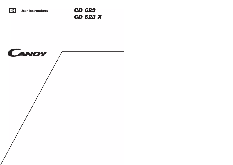 Page n°1 - Manuel utilisateur Candy CD 623 UK