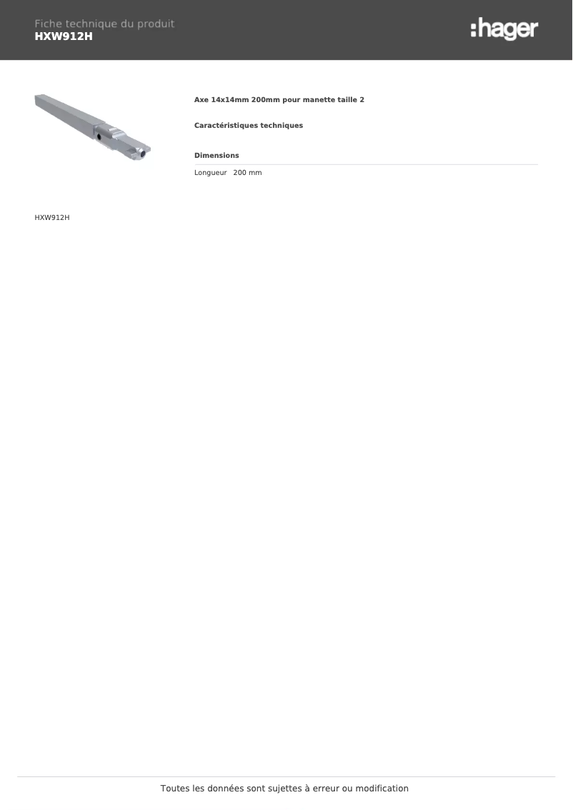 Image de la première page du manuel de l'appareil HXW912H