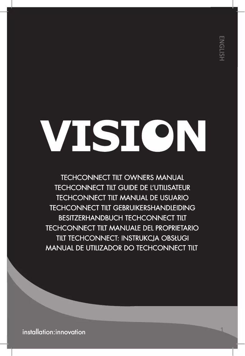 Page n°1 - Manuel utilisateur Vision TC2-TILT