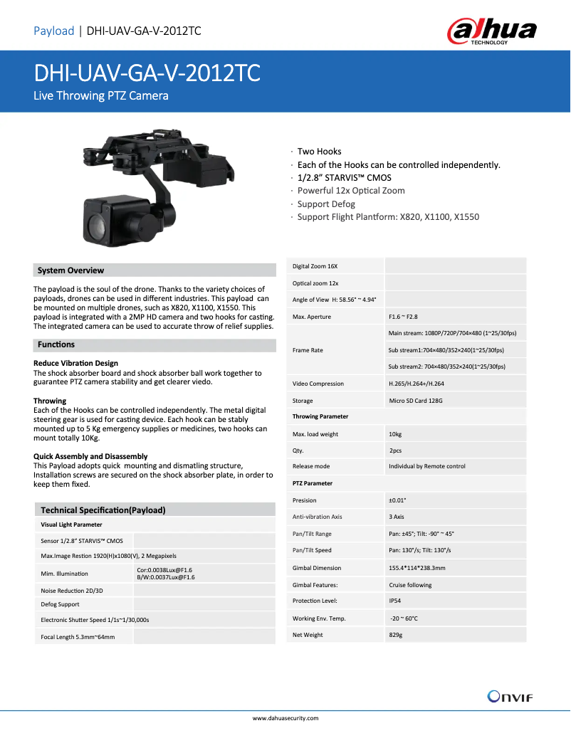 Image de la première page du manuel de l'appareil UAV-GA-V-2012TC