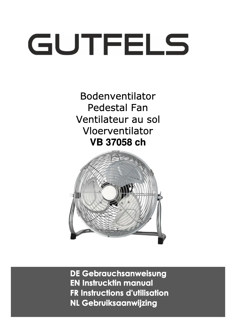 Page 1 de la notice Manuel utilisateur GUTFELS VB 37058 ch