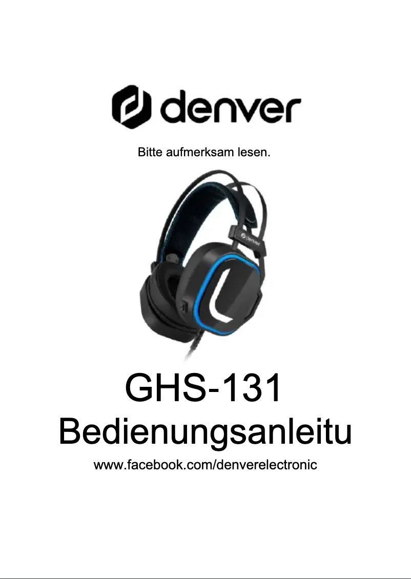 Page n°1 - Manuel utilisateur Denver GHS-131