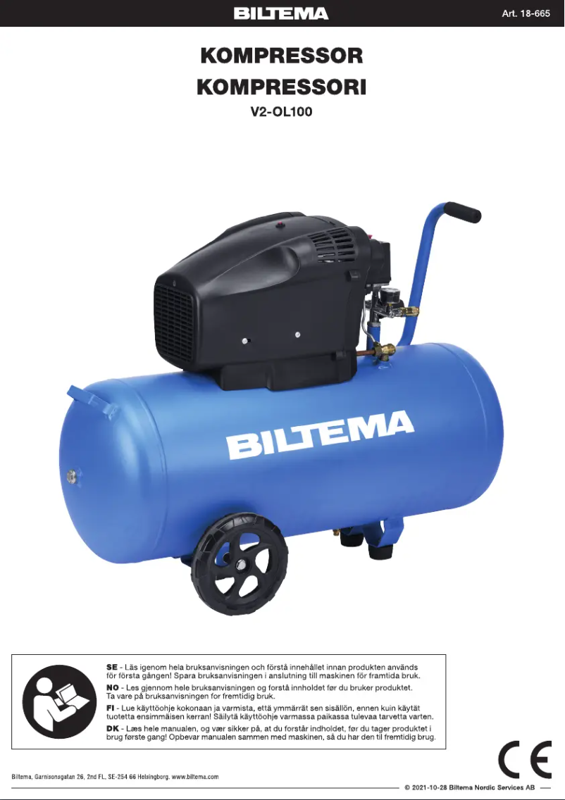 Page 1 de la notice Manuel utilisateur Biltema V2-OL100