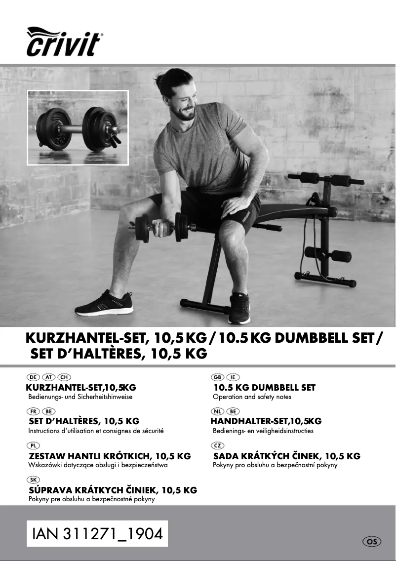 Page 1 de la notice Manuel utilisateur Crivit HG05677