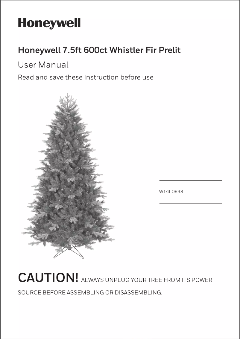 Image de la première page du manuel de l'appareil W14L0693