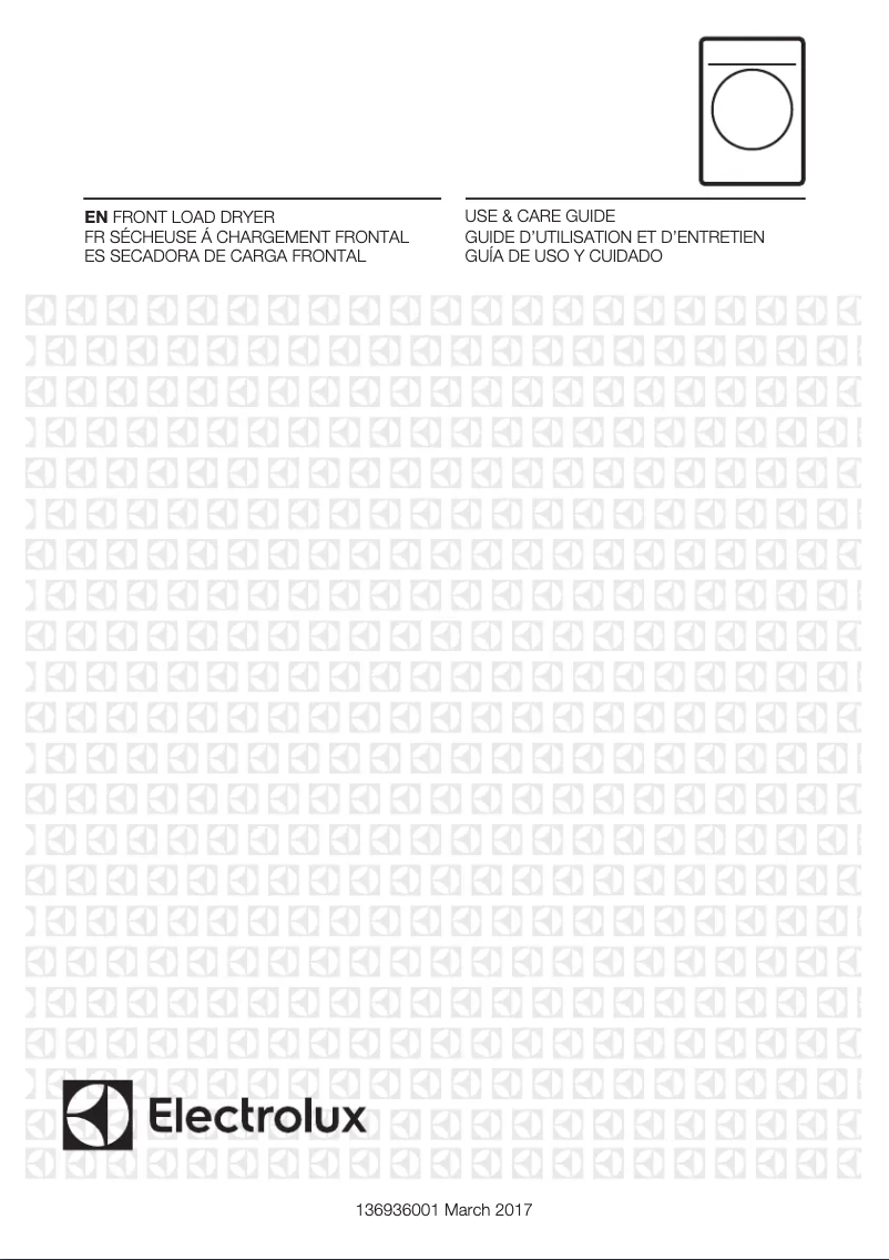 Page 1 de la notice Manuel utilisateur Electrolux EFDE210TI