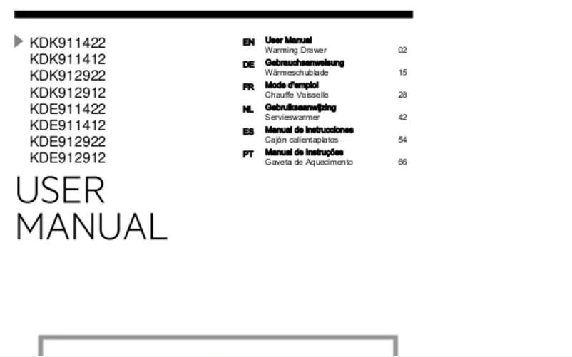 Imagen de la primera página del manual del dispositivo KDK911422M