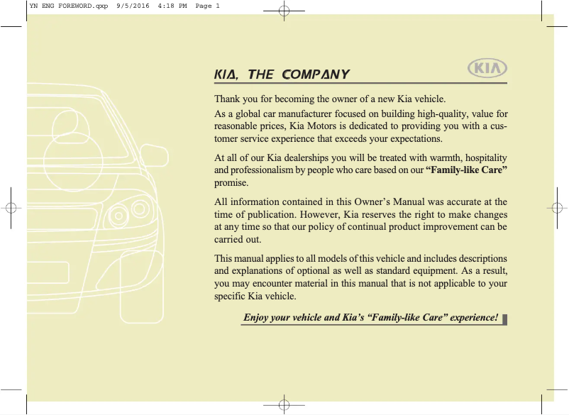 Página 1 del manual Manual de usuario Kia Venga (2013)