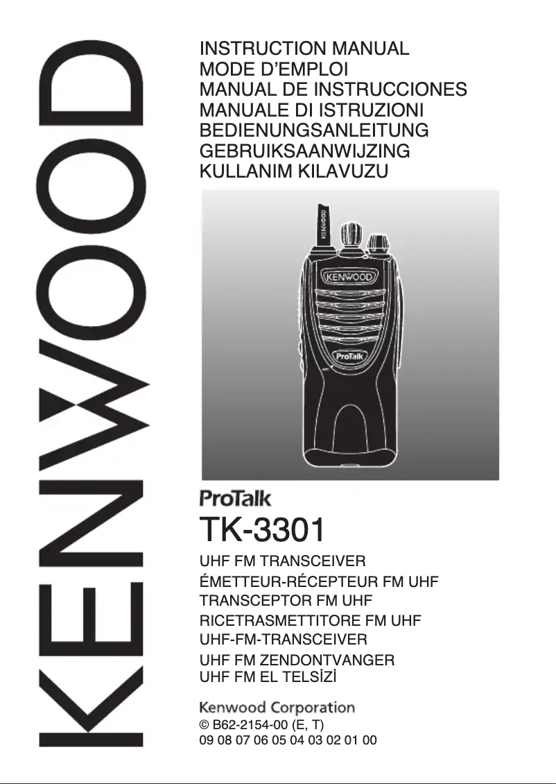 Página 1 del manual Manual de usuario Kenwood TK-3301