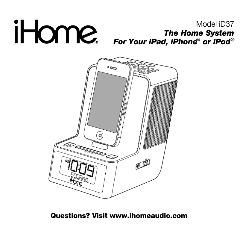 Página 1 del manual Manual de usuario iHome iD37