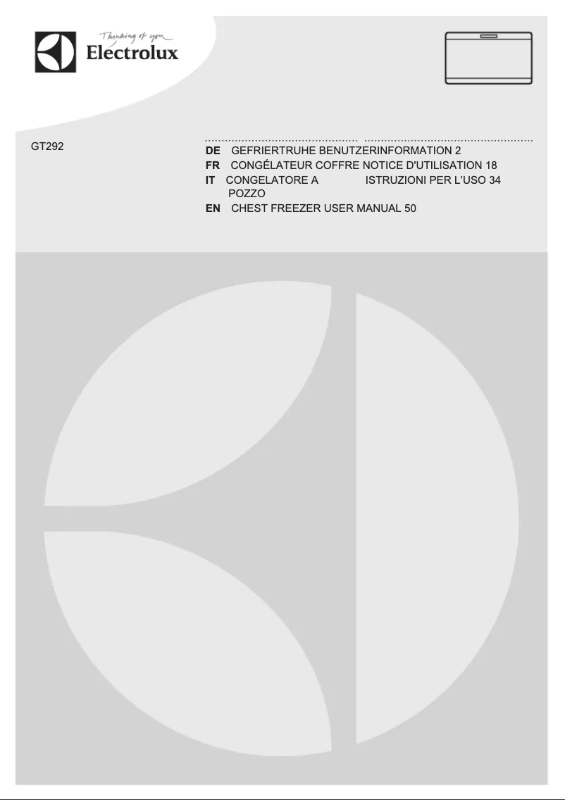 Image de la première page du manuel de l'appareil GT292