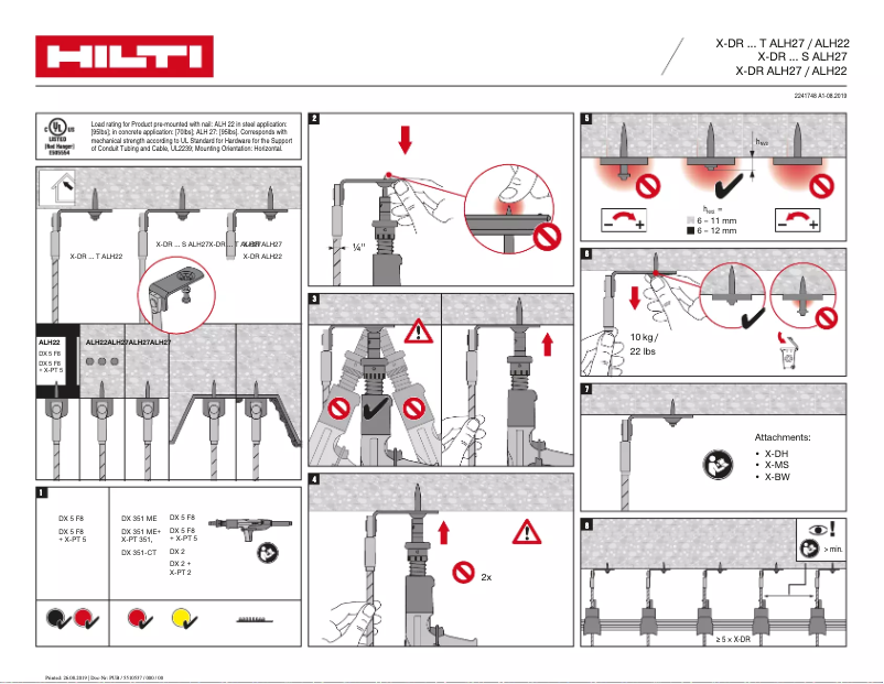 Page n°1 - Manuel utilisateur Hilti X-DR S ALH