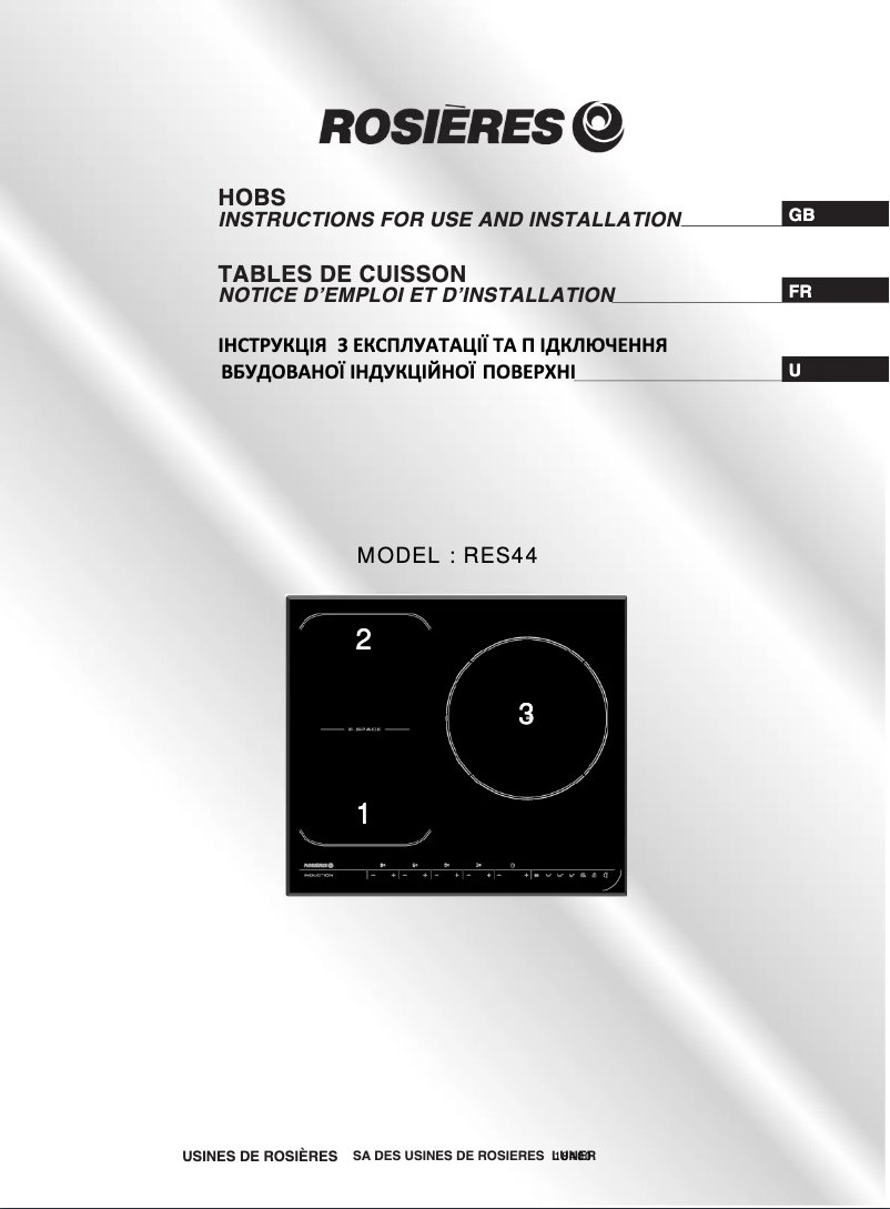 Página 1 del manual Manual de usuario Rosieres RES 44