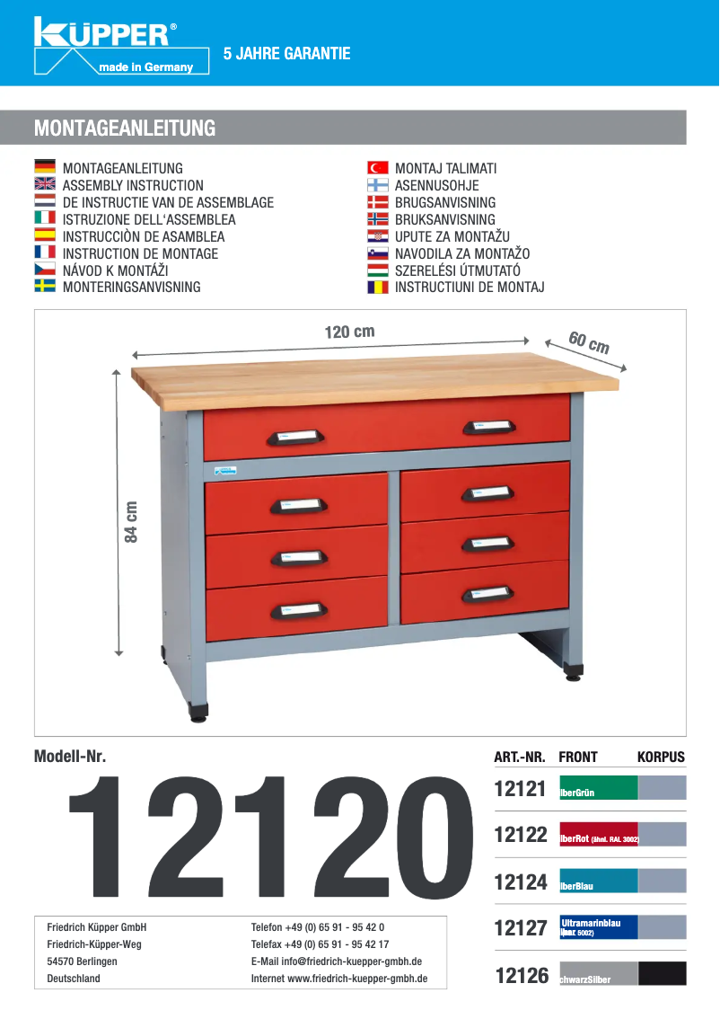 Image de la première page du manuel de l'appareil 12122
