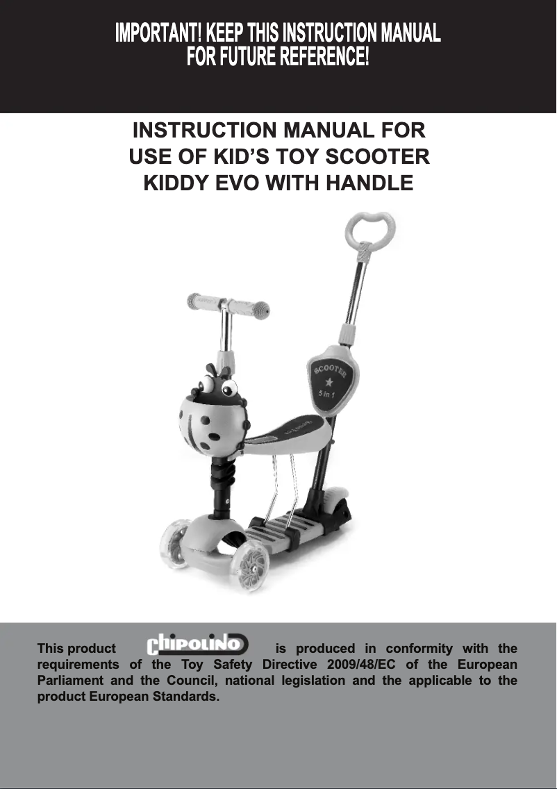 Image de la première page du manuel de l'appareil 3 in 1 Kiddy Evo