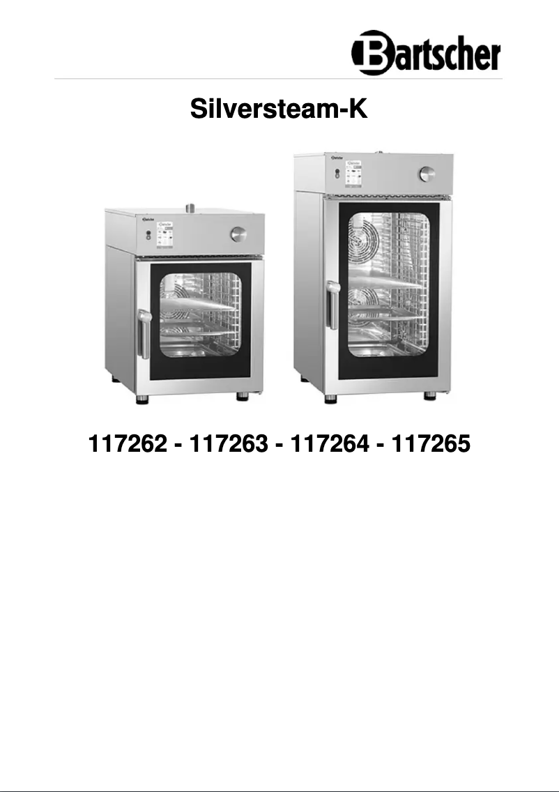 Page n°1 - Manuel utilisateur Bartscher Silversteam-K 117263