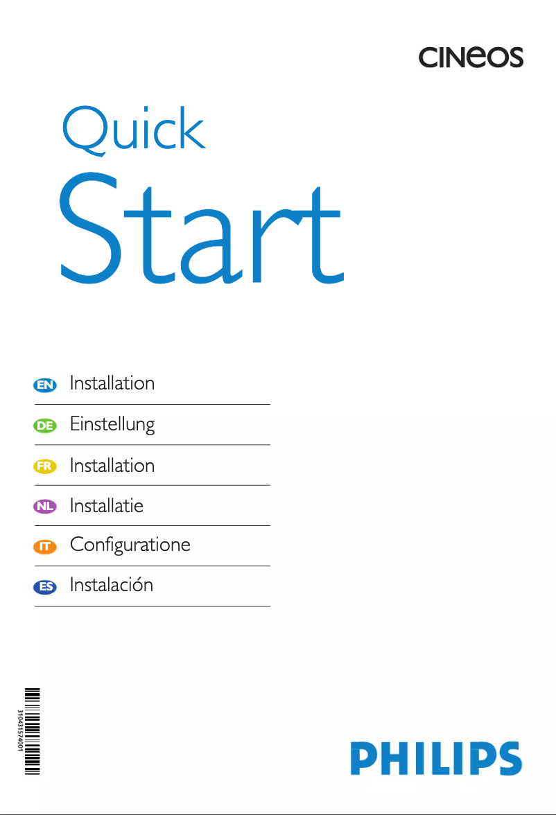 Page 1 de la notice Guide de démarrage rapide Philips 29PT9521