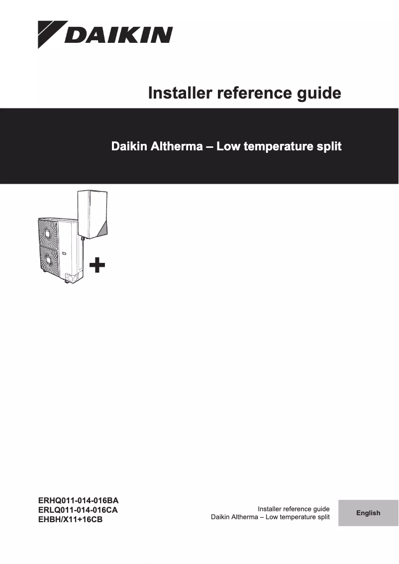 Página 1 del manual Guía de instalación Daikin EHBH04CB3V