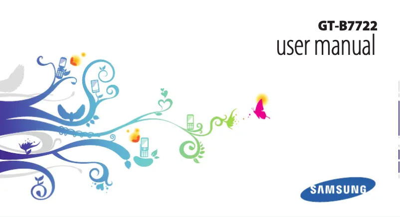 Page n°1 - Manuel utilisateur Samsung GT-B7722