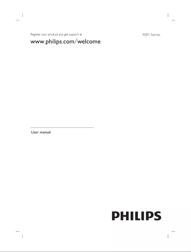 Page 1 de la notice Manuel utilisateur Philips 4000 series 49PFT4001