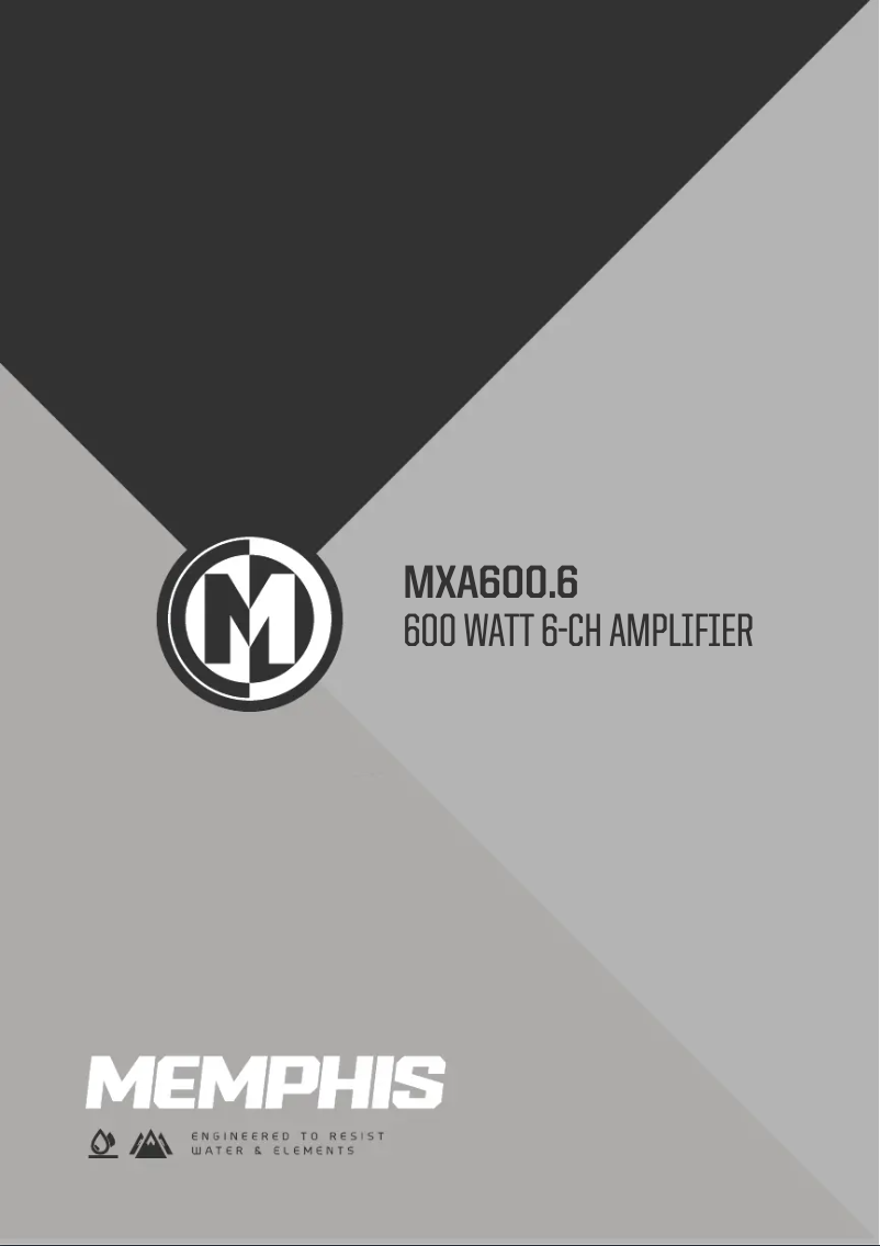 Page n°1 - Manuel utilisateur Memphis Audio MX600.6