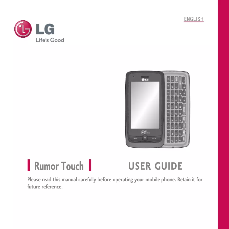 Página 1 del manual Manual de usuario LG Rumor Touch VM510