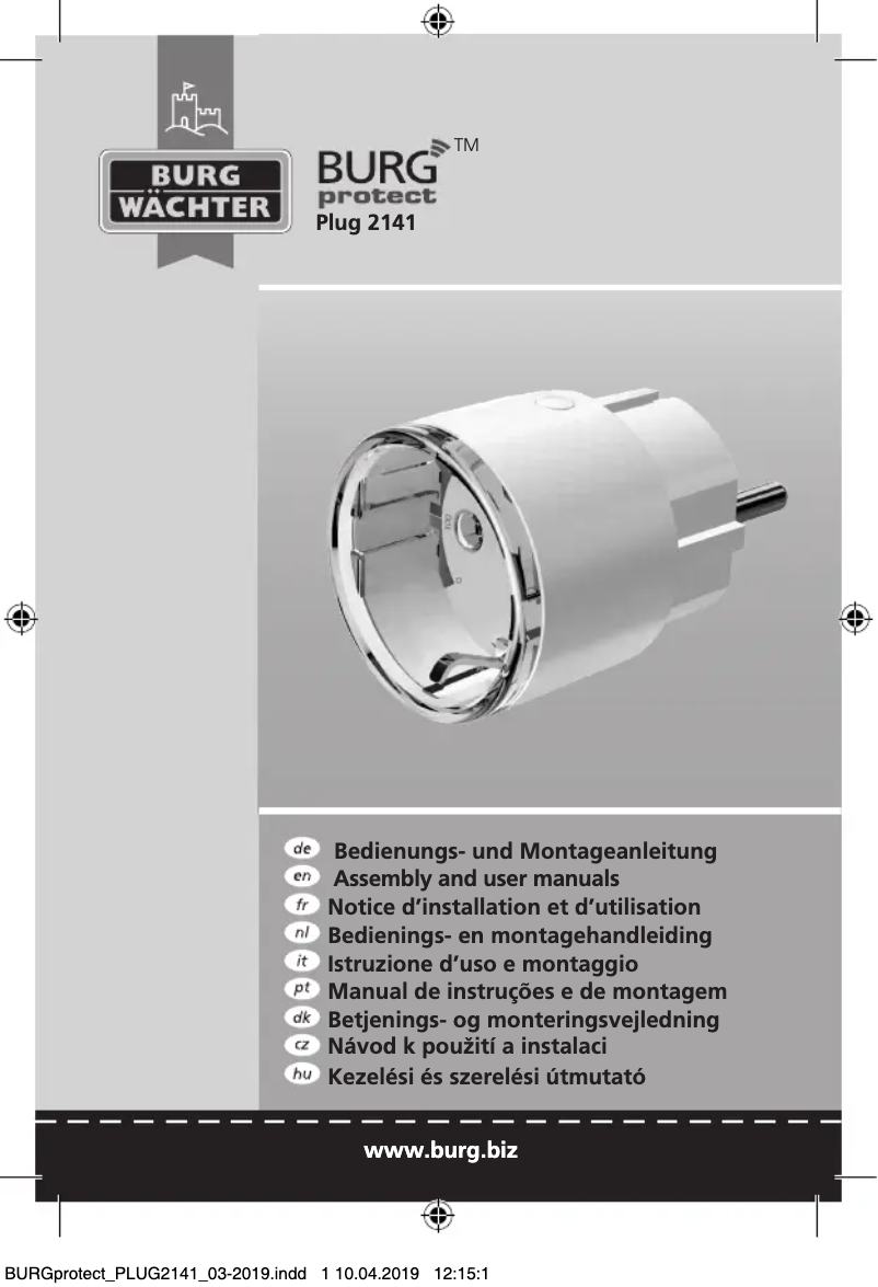 Image de la première page du manuel de l'appareil Plug 2141
