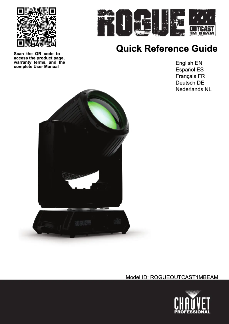 Page 1 de la notice Manuel utilisateur Chauvet Rogue Outcast 1M Beam