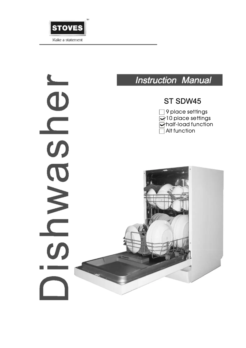 Page 1 de la notice Manuel utilisateur Stoves SDW45