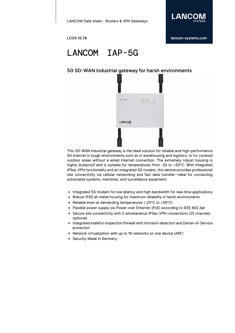Image de la première page du manuel de l'appareil IAP-5G