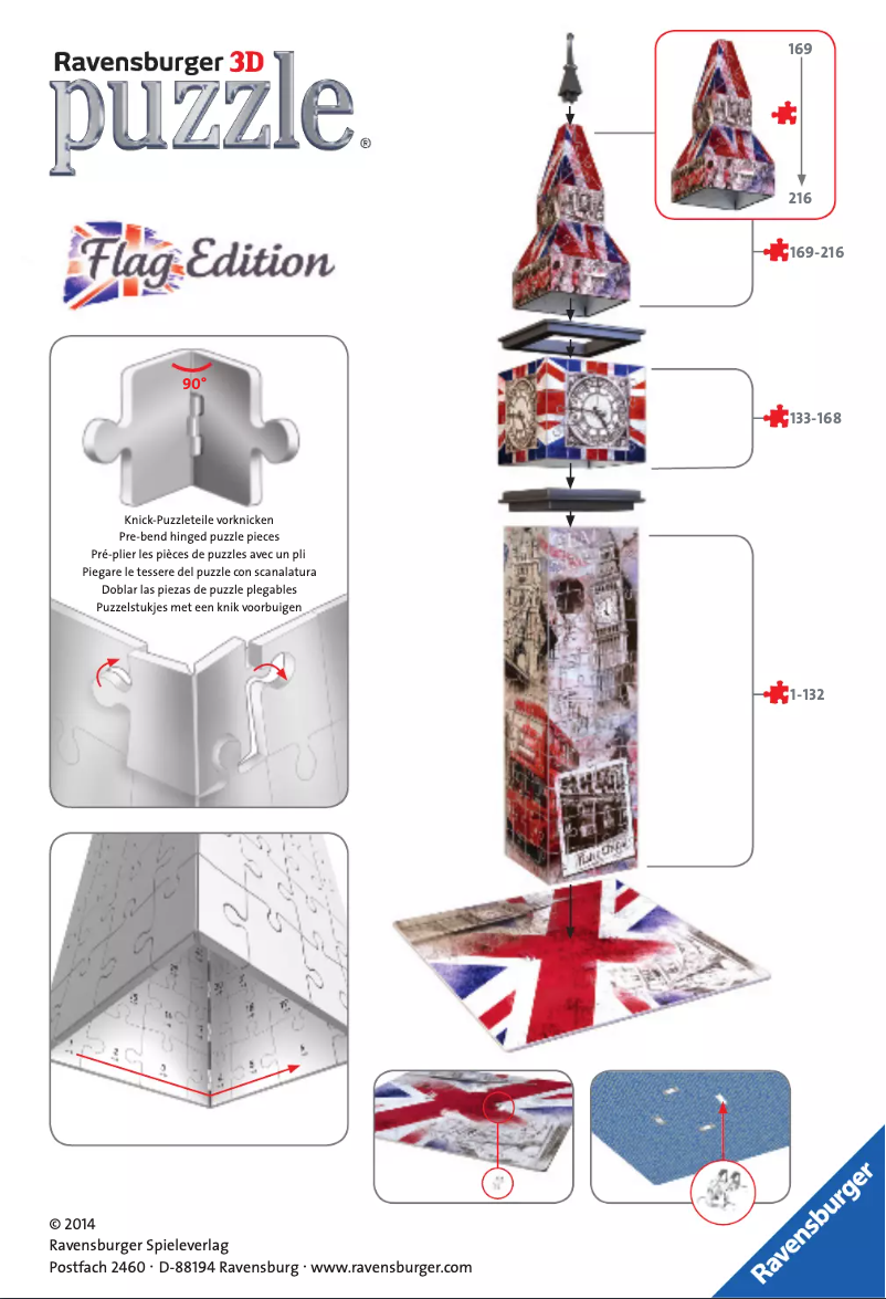 Page 1 de la notice Manuel utilisateur Ravensburger Big Ben Flag Edition