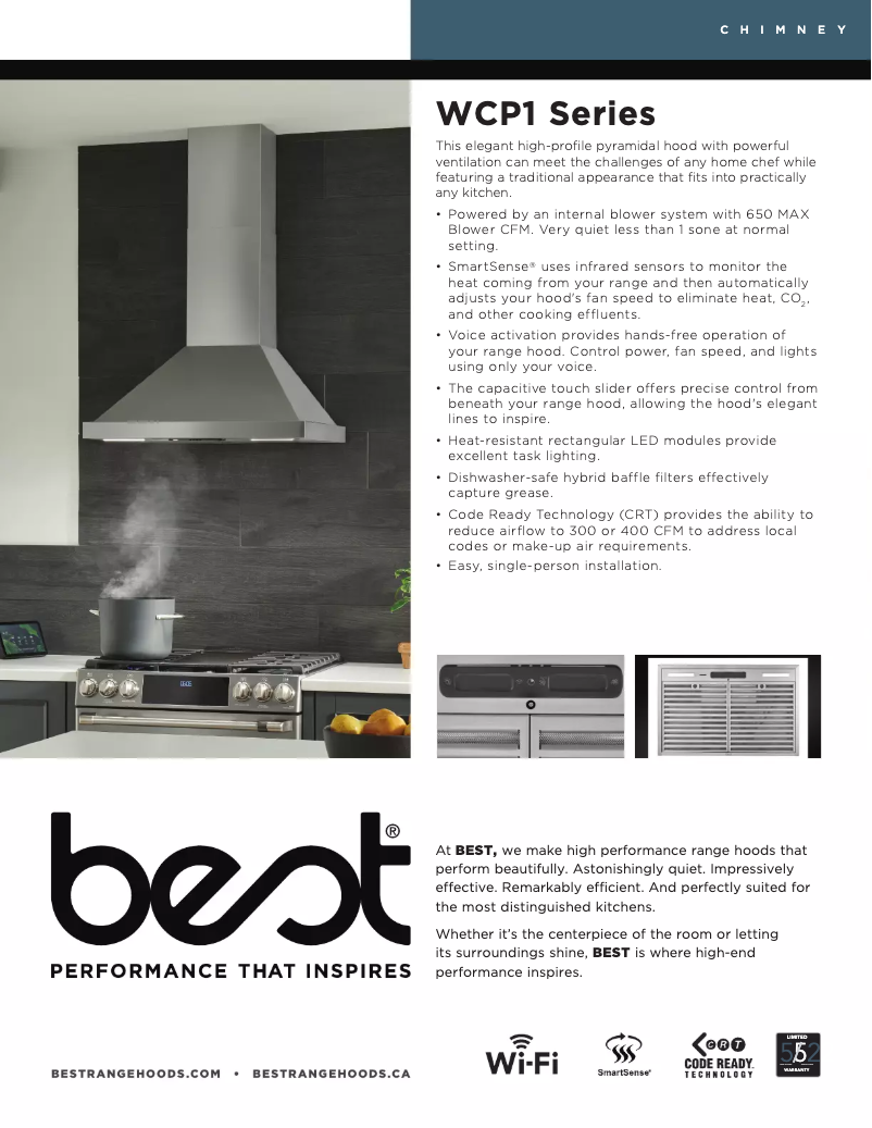 Page 1 de la notice Fiche technique Best WCP1366SS