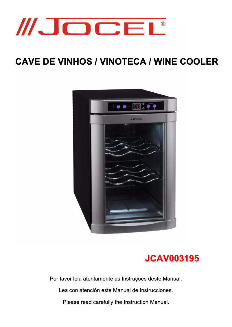 Page n°1 - Manuel utilisateur Jocel JCAV003195