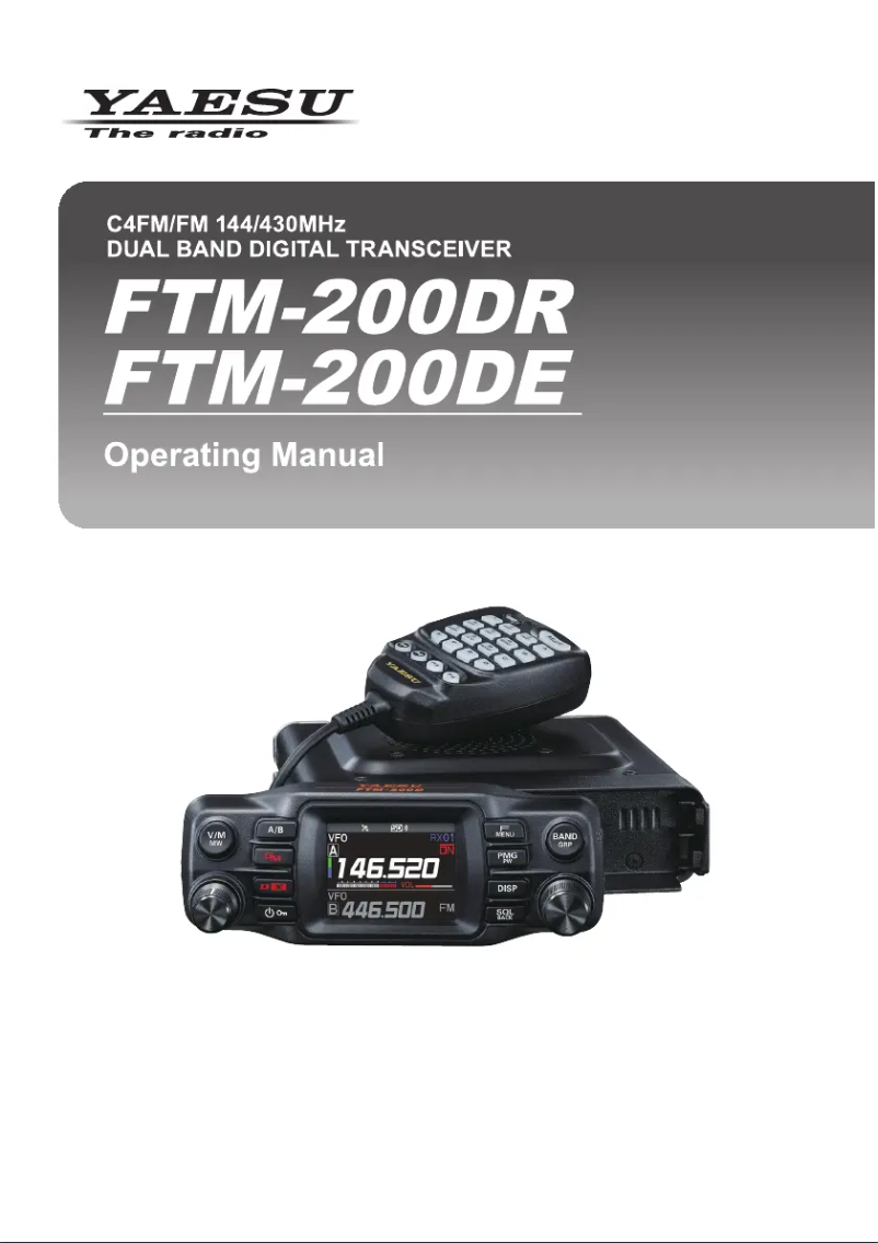 Página 1 del manual Manual de usuario Yaesu FTM-200DR