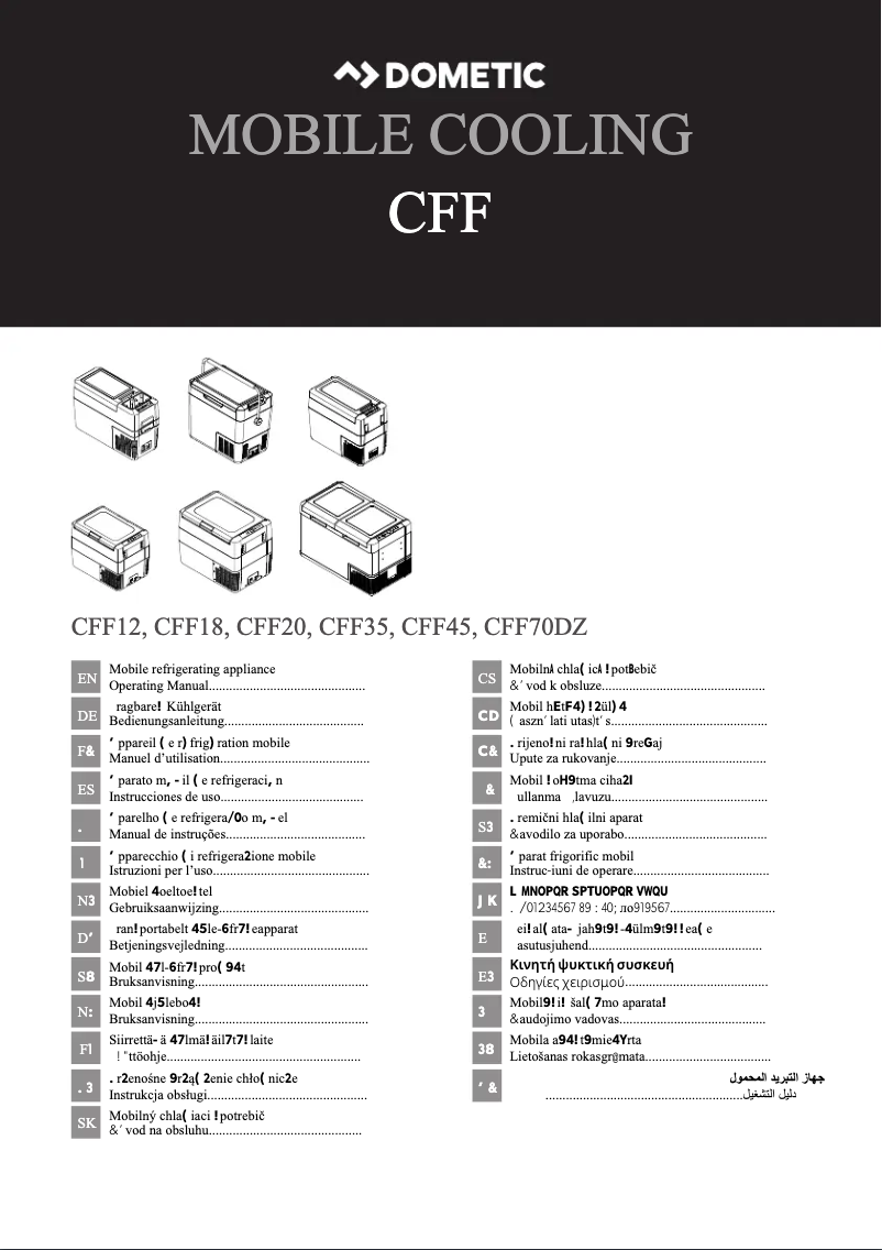 Página 1 del manual Manual de usuario Dometic CFF20