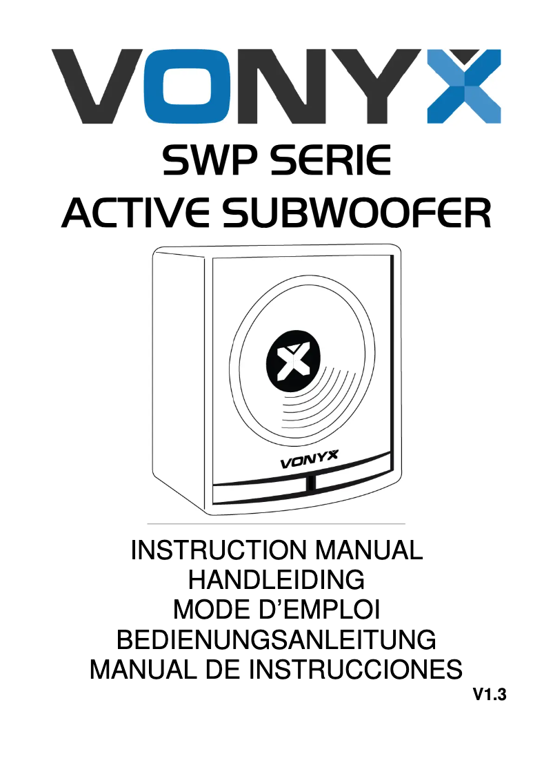 Page n°1 - Manuel utilisateur Vonyx SWP18